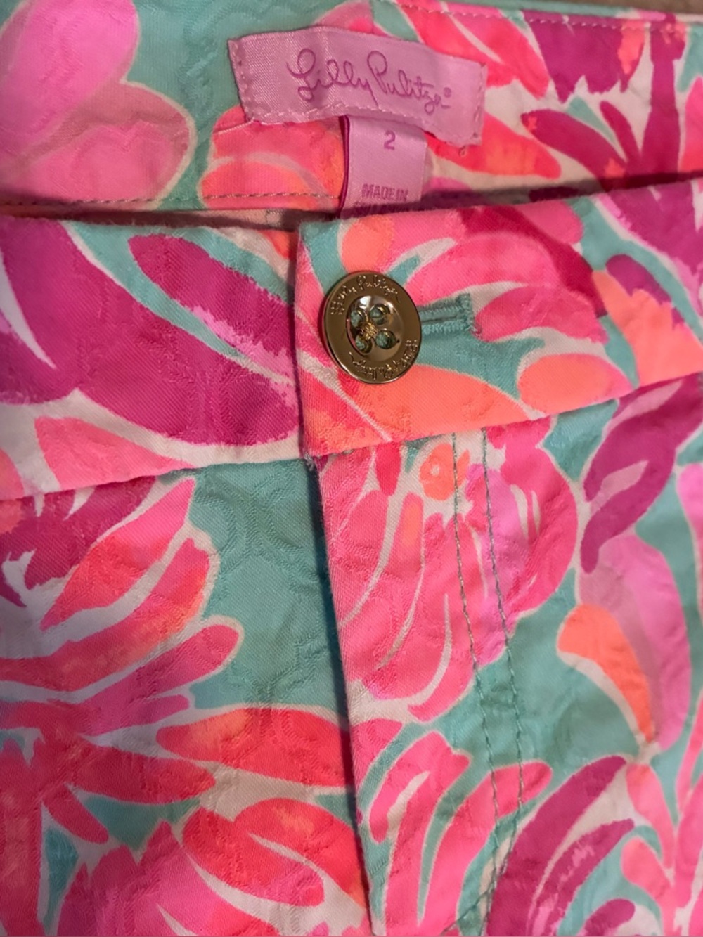 Lilly Pulitzer Kelly Skinny Ankle Pant Size 2 Poolside Blue Love Birds